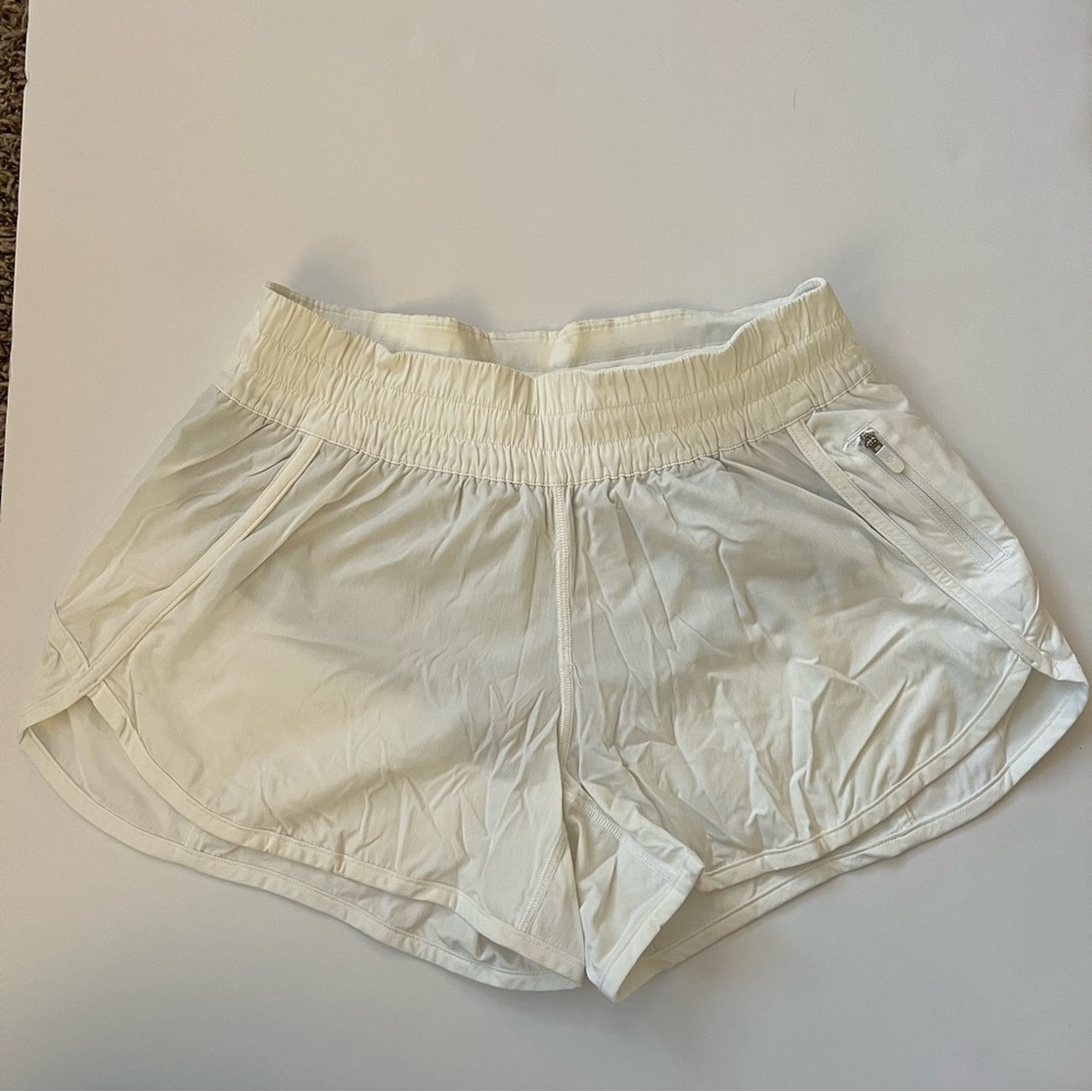 Lululemon White Athletic Shorts